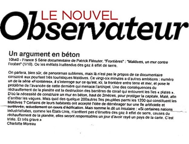 Maldives, Nouvel Obs